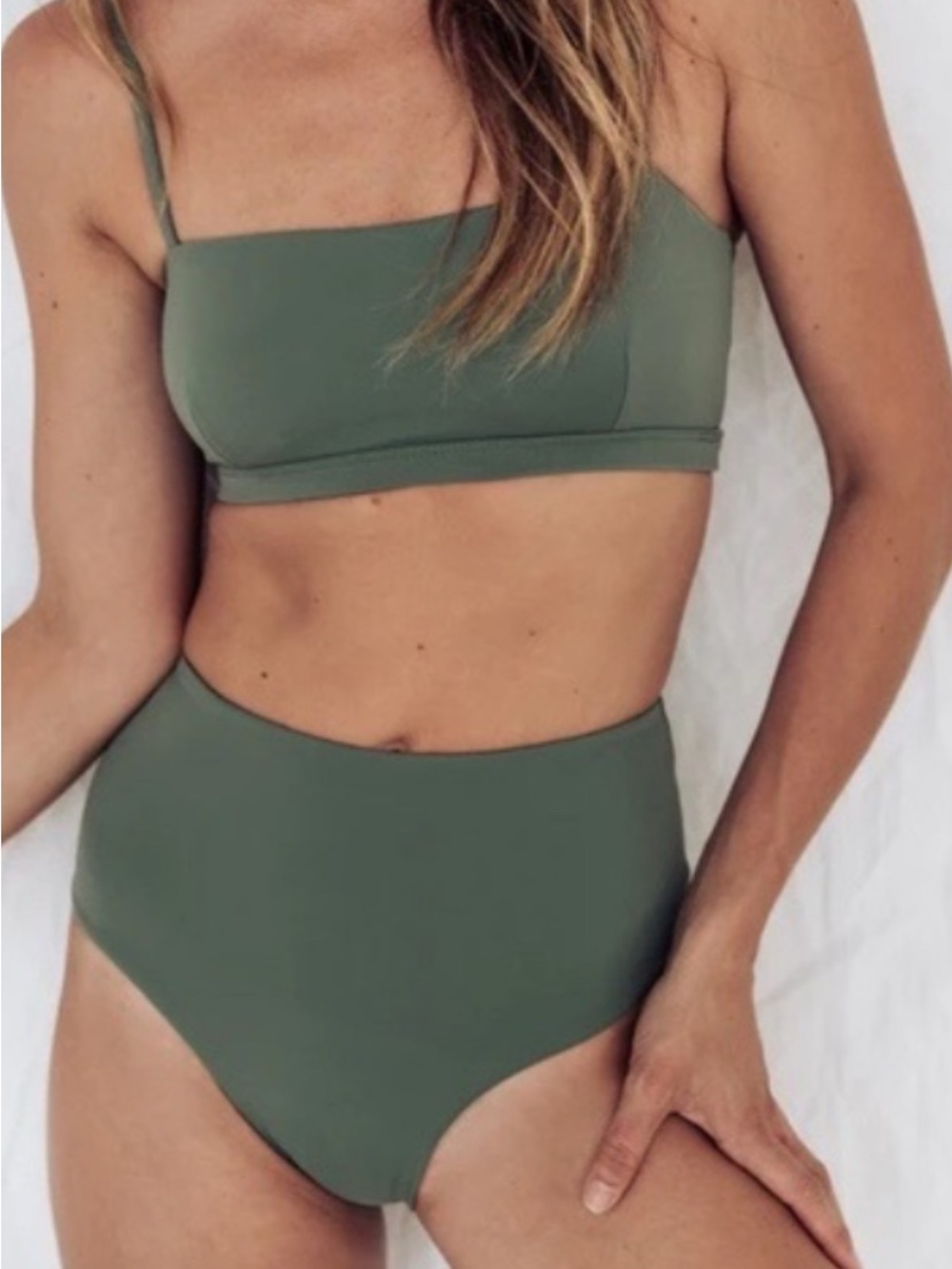 High-Waist Gunmetal Bikini lingerie Set - Women skims